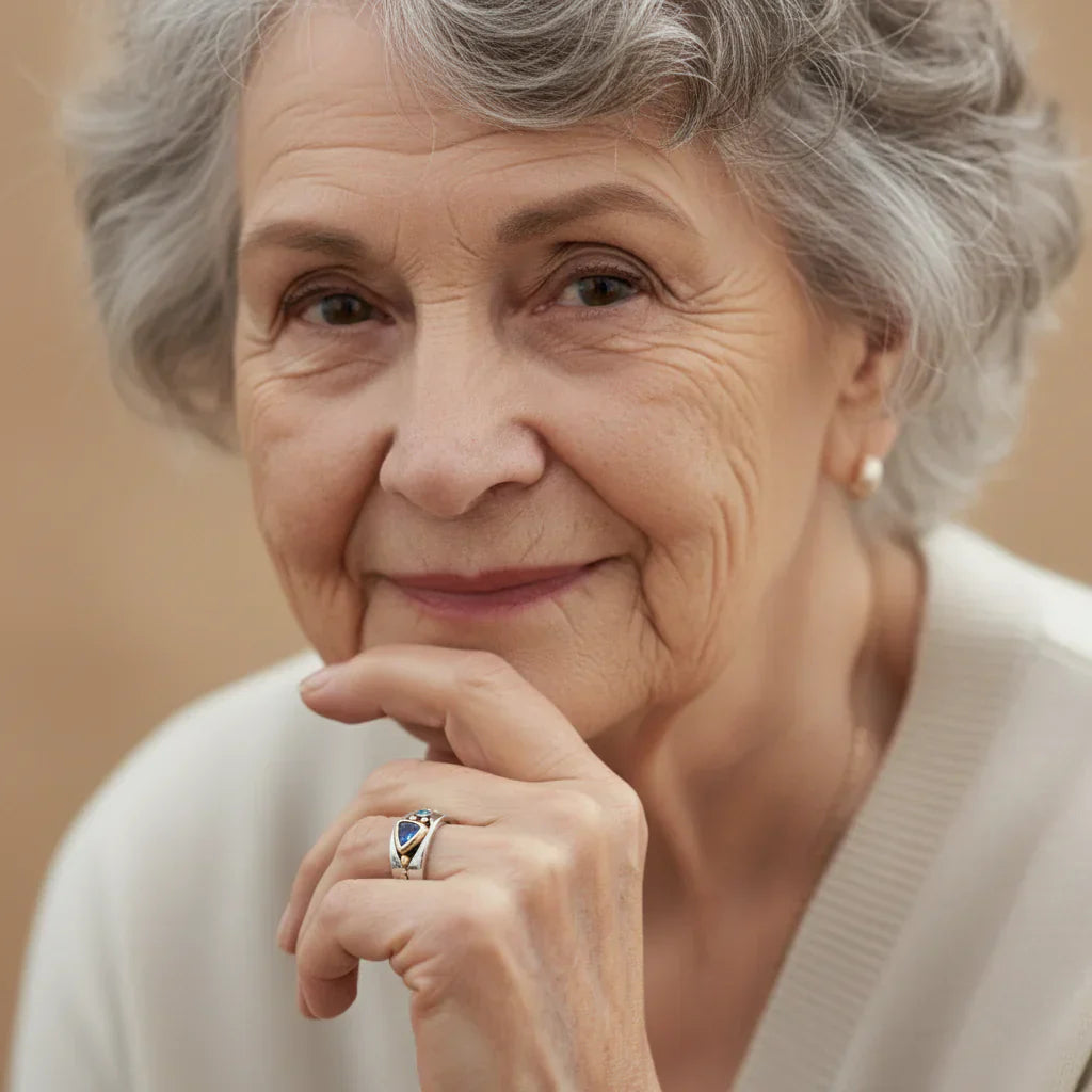 Vintage Modri Prstan