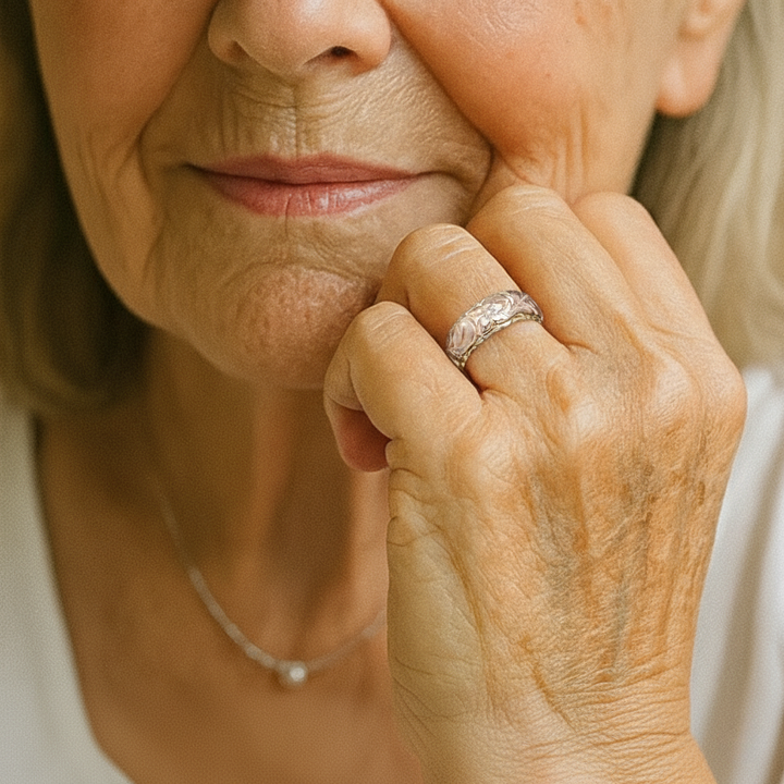 Vintage prstan z rožnato zlato