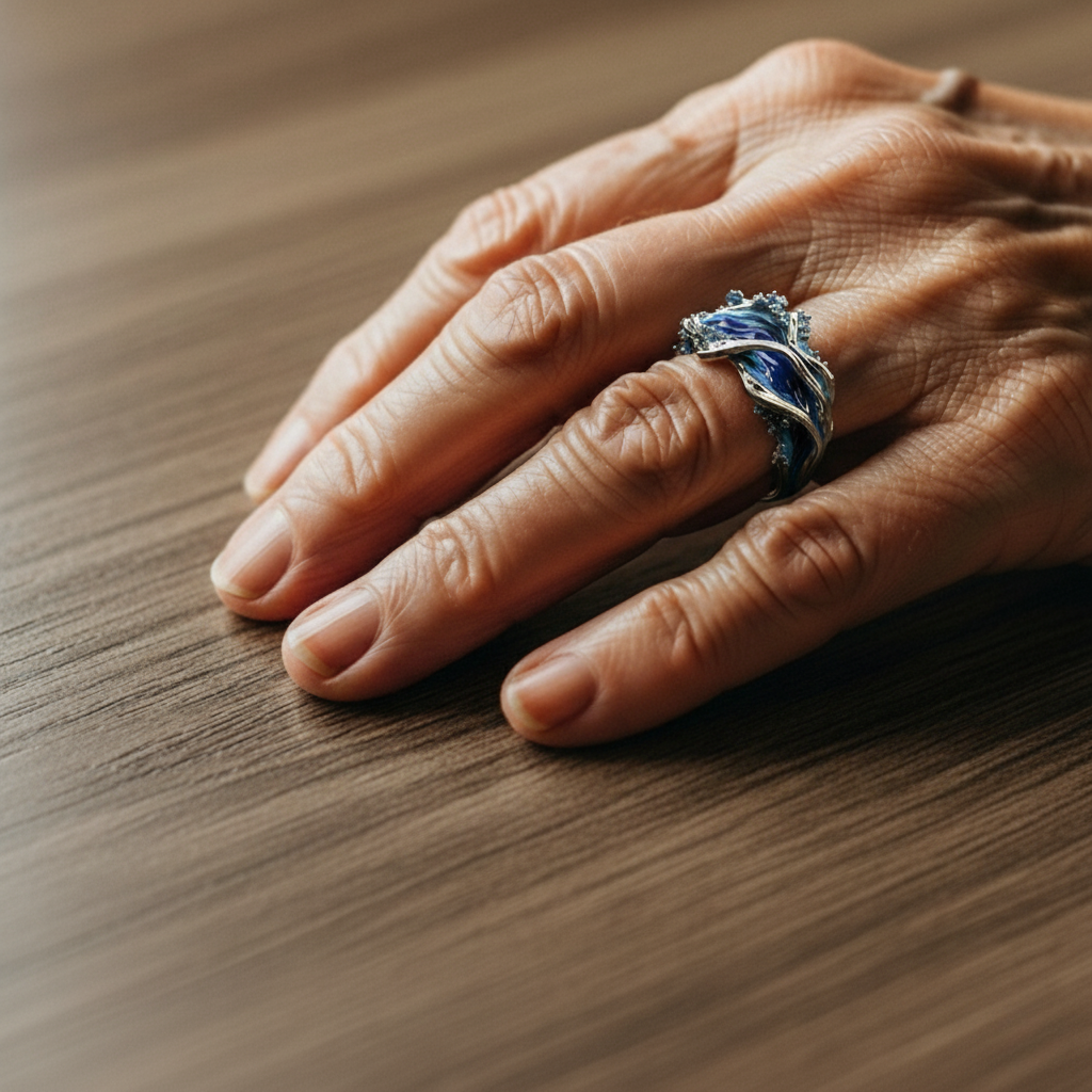 Vintage Zlani Prstan Ocean Valovit