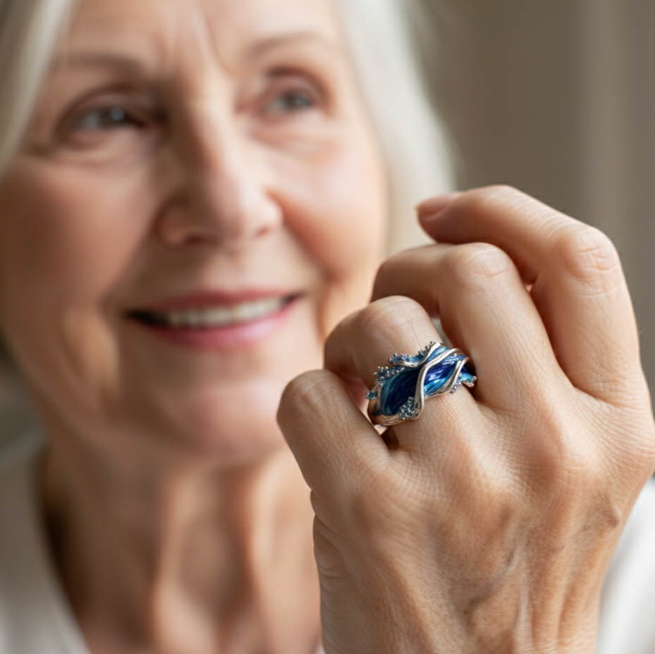 Vintage Zlani Prstan Ocean Valovit